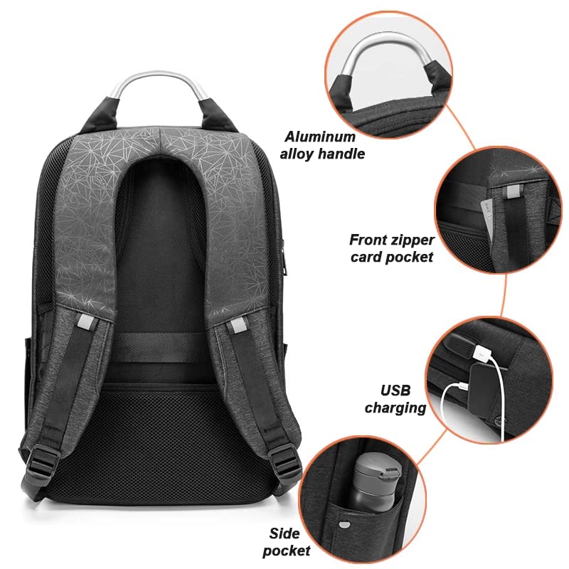 Travel Backpack with USB, Water Resistant Durable College School Backpack  with Anti Theft Pocket for Women & Men, Slim Business Laptop Bag  Lightweight