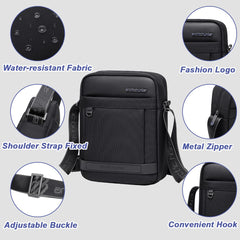 Arctic Hunter Sling Bag Men Messenger Bag with USB Port 6L Oxford Cloth  10.9-inch iPad Compartment Water-resistant Headphone Hole Small Shoulder  Bag