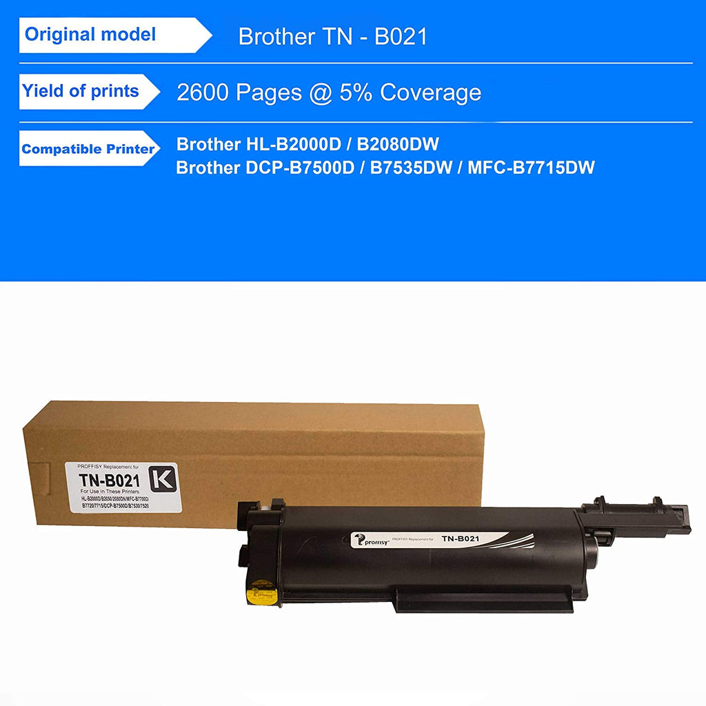 Proffisy TN B021 Toner Cartridge for Brother Printer(for B7500D) –  Hoteonlife